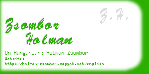 zsombor holman business card